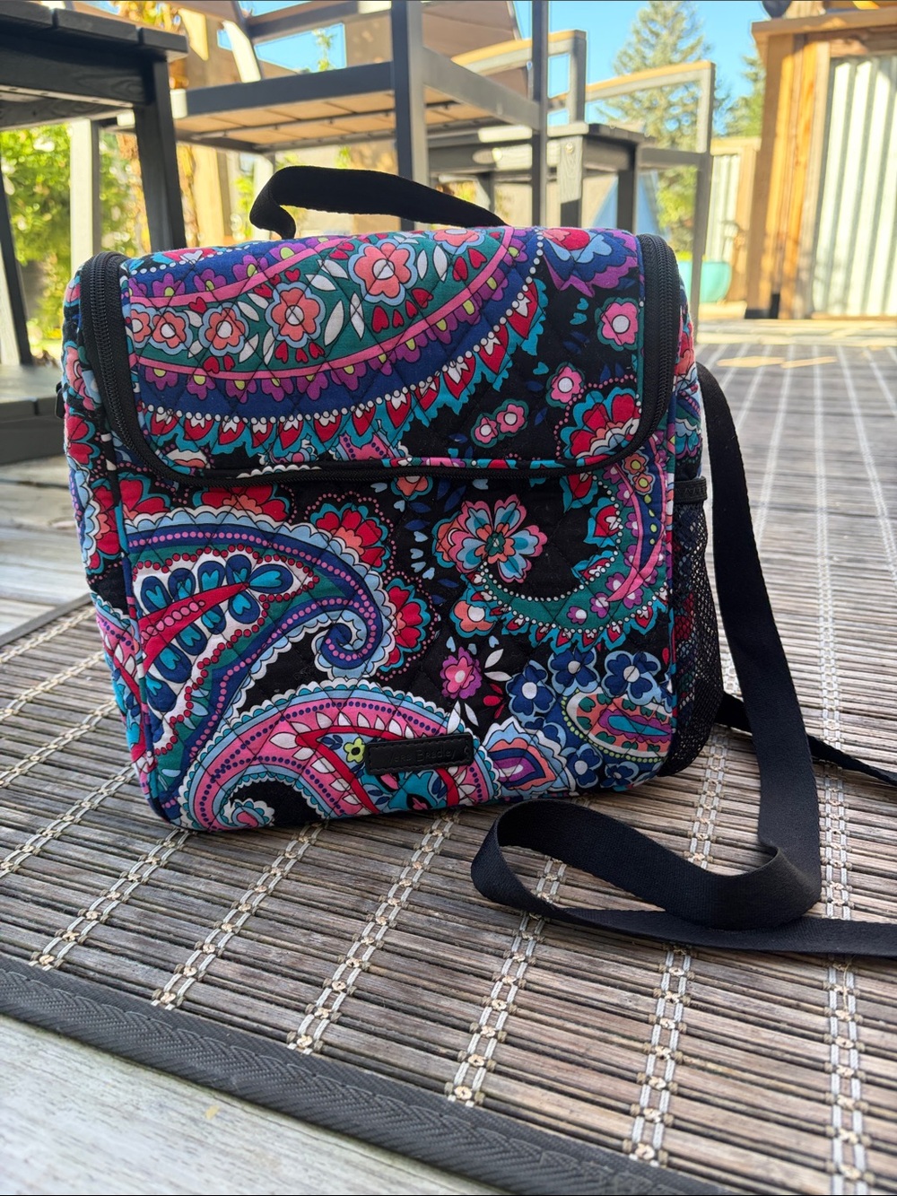 Vera Bradley Haymarket Paisley Quilted Insulated Lunch Box Crossbody